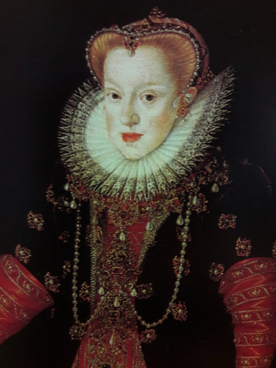 Ausztria Anna (1573-1598) egészalakos portréja (részlet) alkotó: Martin Kober