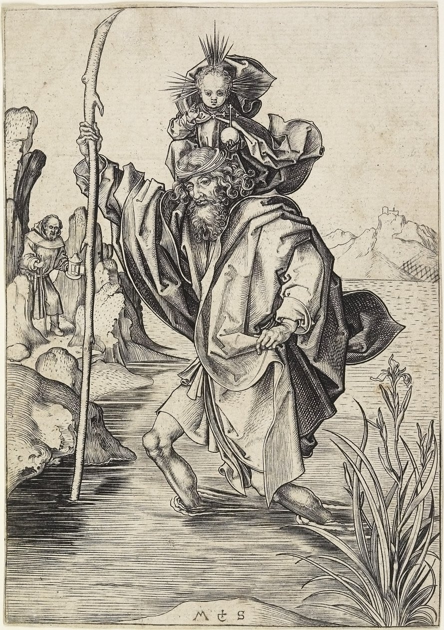 Szent Kristóf, c. 1475-1480 alkotó: Martin Schongauer