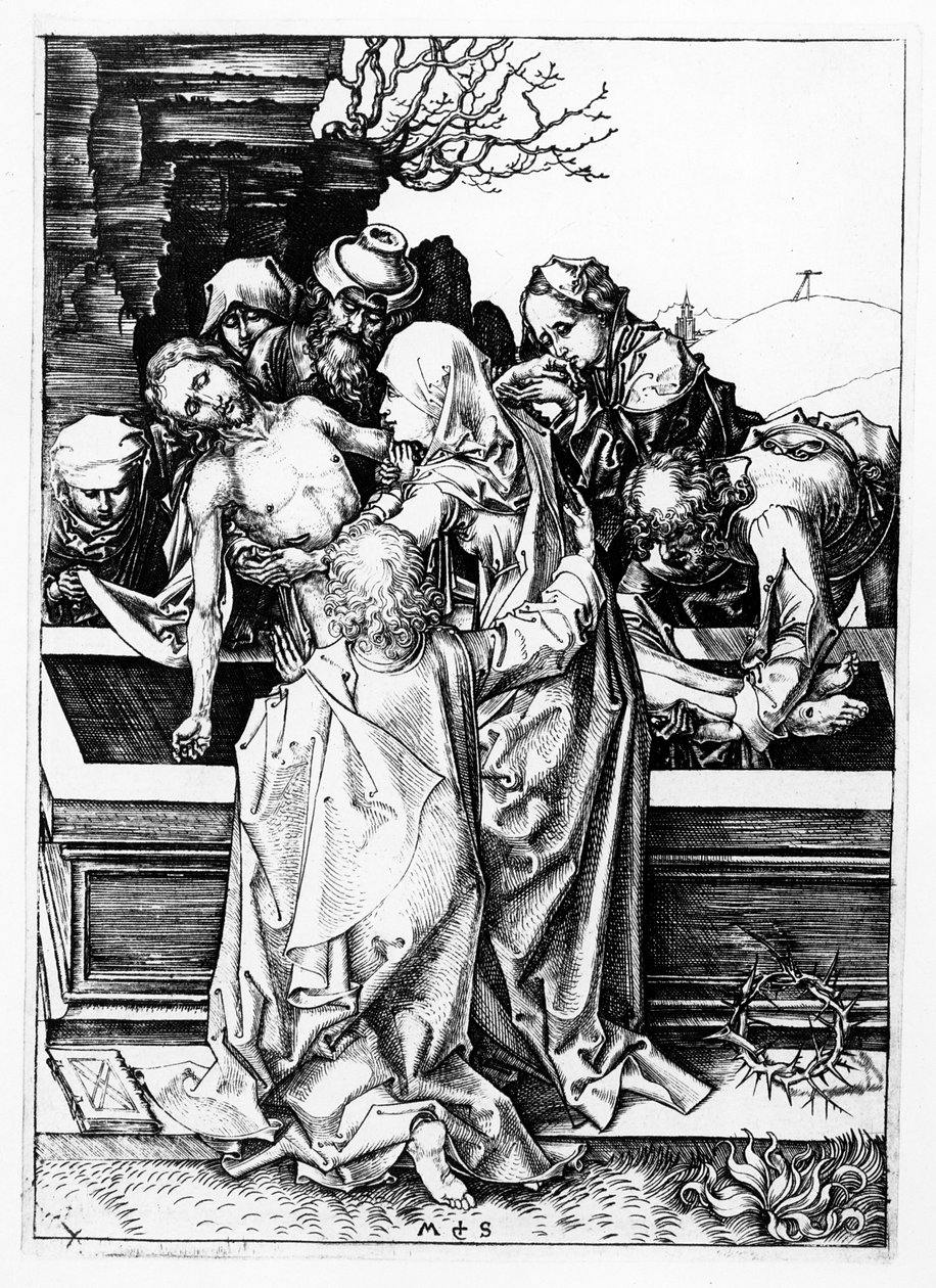 A síremlék, 1475 körül alkotó: Martin Schongauer