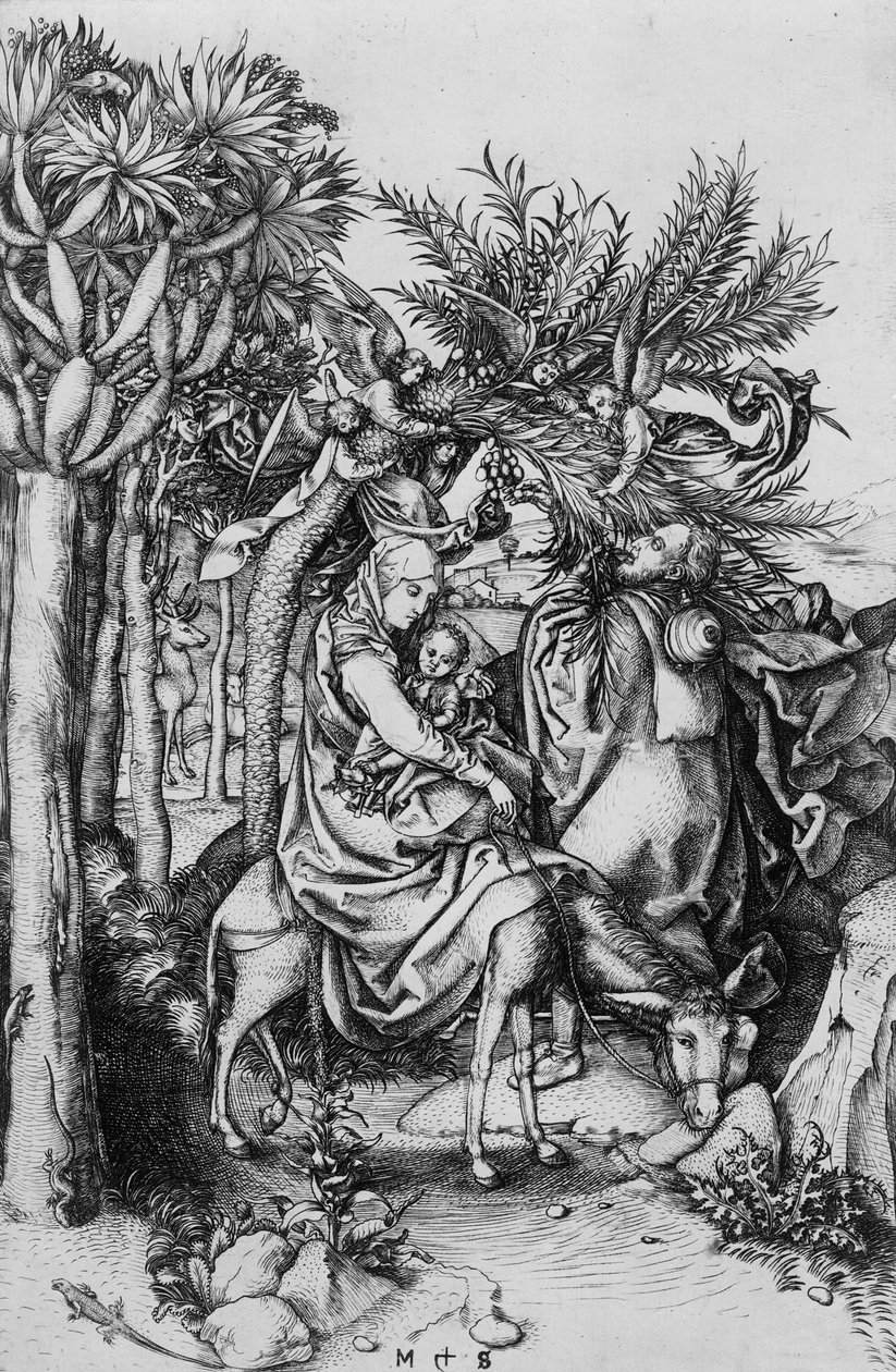 Repülés Egyiptomba alkotó: Martin Schongauer