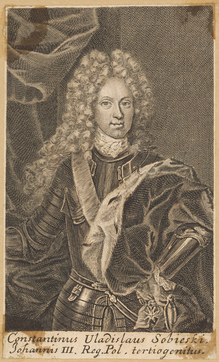 Constantinus Vladislaus Sobieski, Johannis III. Reg. Pol. harmadik fia [Konstanty Władysław Sobieski] alkotó: Martin Bernigeroth