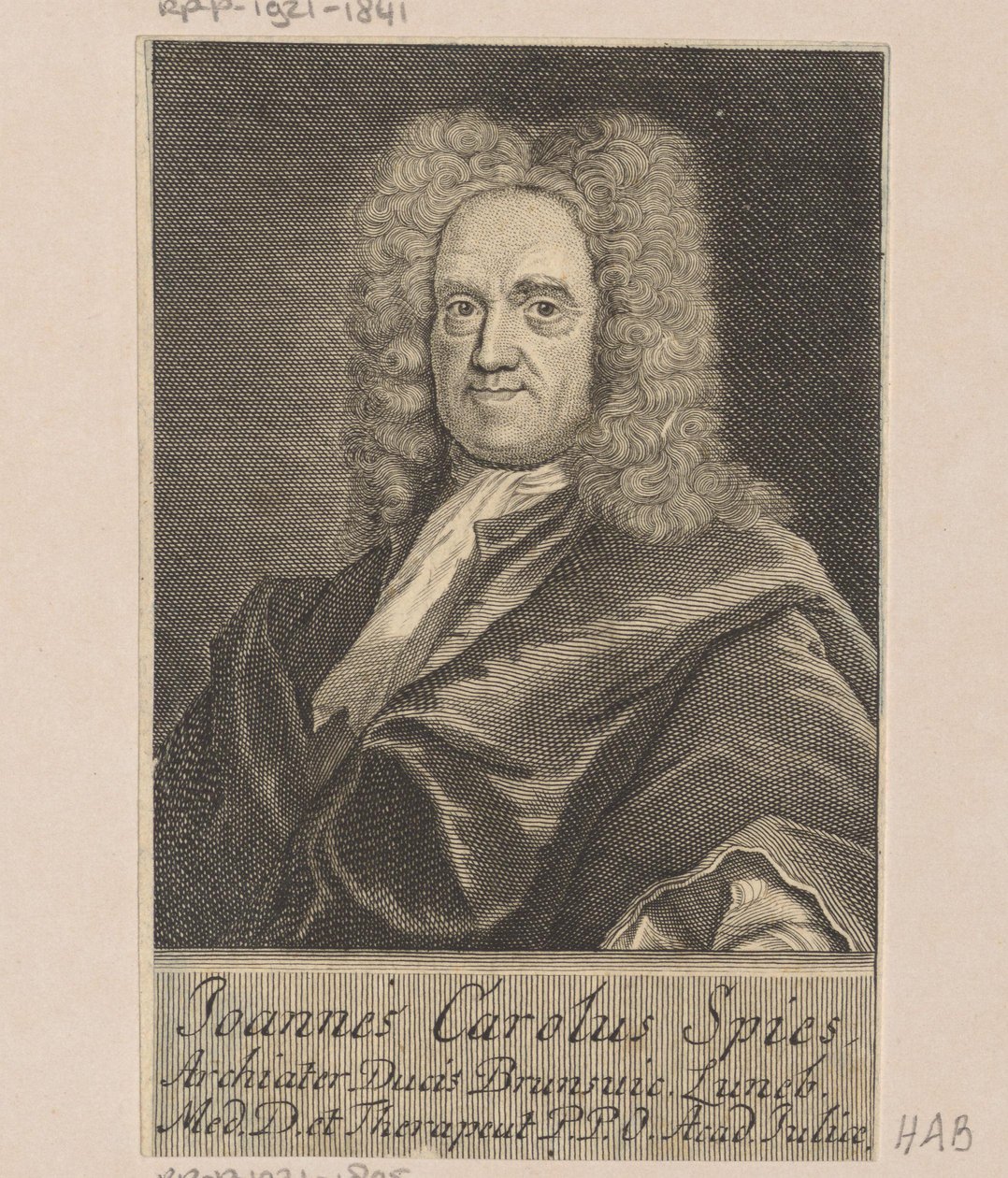 Johann Carl Spies portréja alkotó: Martin Bernigeroth