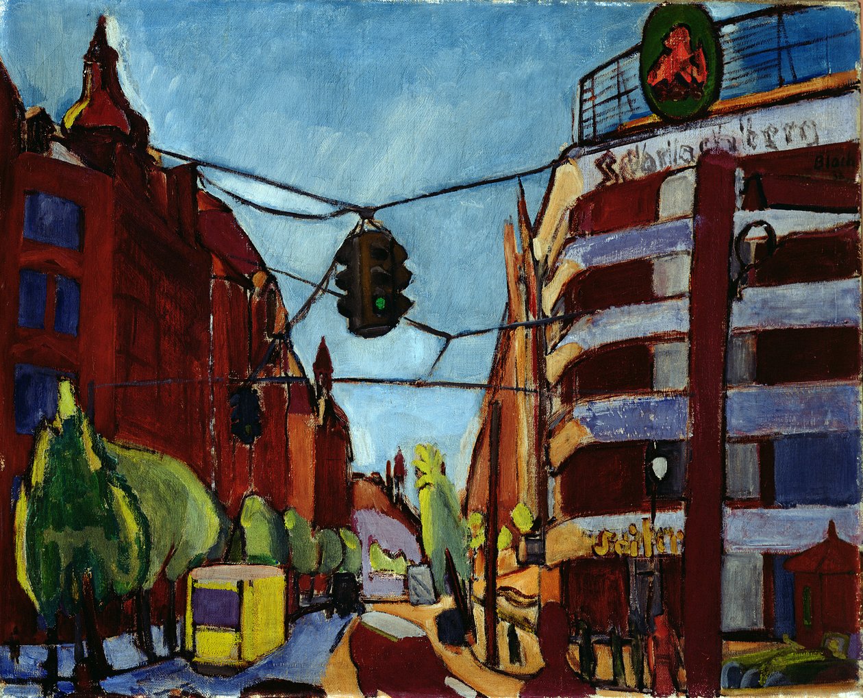 Kurfurstendam, Berlin (olaj, vászon) alkotó: Martin Bloch