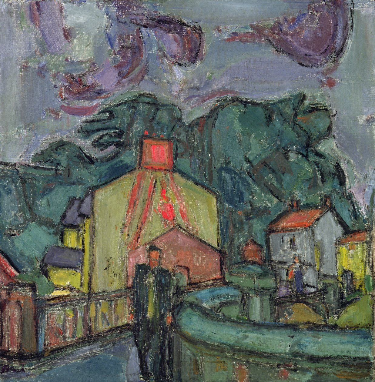 Welsh Village (olaj, vászon) alkotó: Martin Bloch
