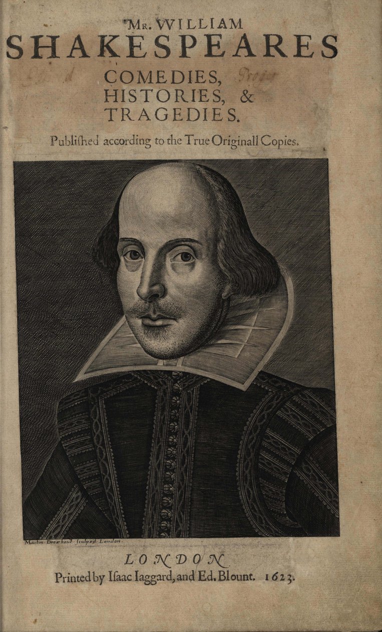Shakespeare első fóliójának címlapja, 1623 alkotó: Martin Droeshout