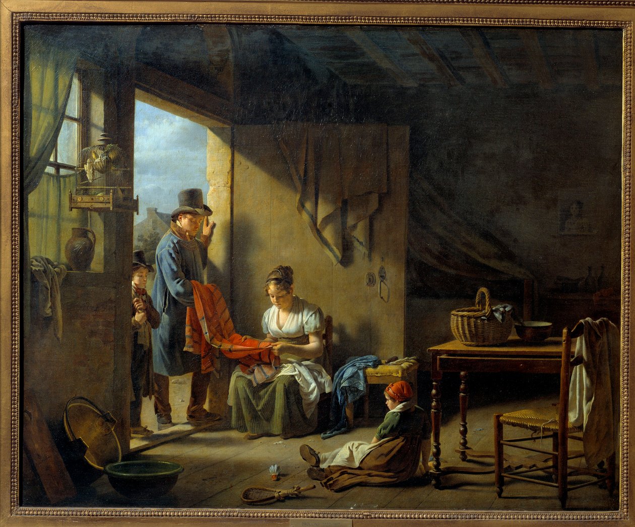 A házaló. Martin Drolling (1752-1817) festménye alkotó: Martin Drölling