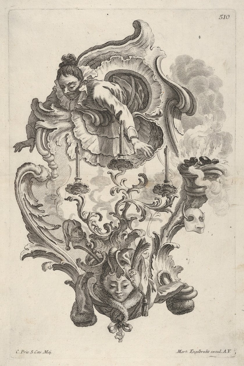 Sconce Representing Winter, Sconce Representing the 4 Year Sides, kb. 1730-56. alkotó: Martin Engelbrecht