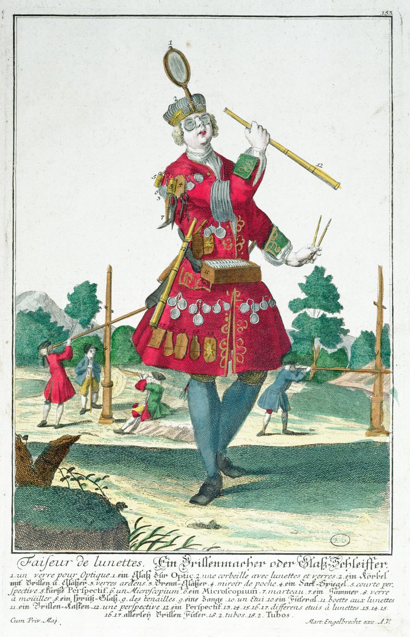 A szemüvegkészítő, Augsburg 1735 alkotó: Martin Engelbrecht