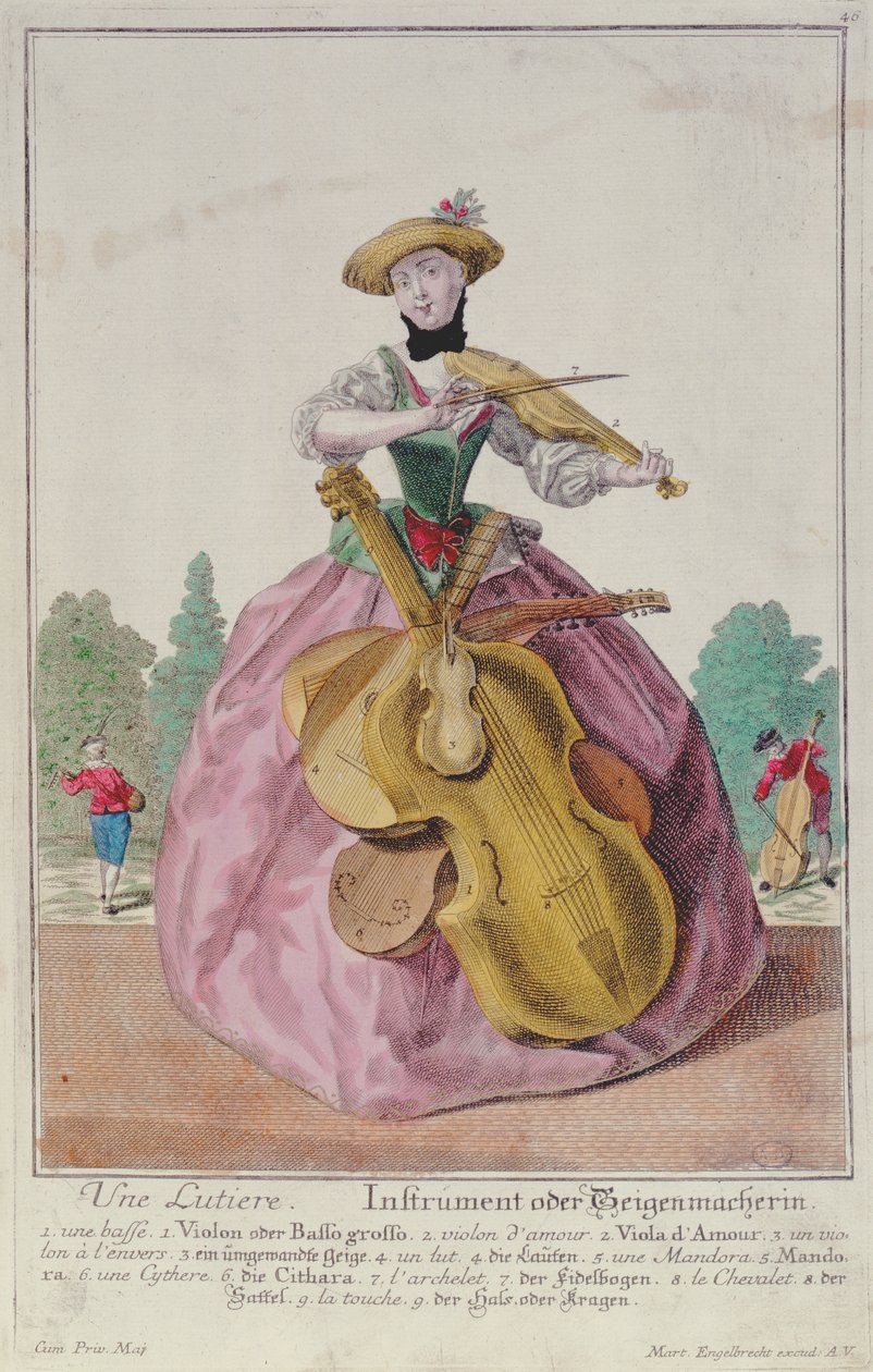 A Hangszerkészítő, 1735 körül, Augsburgban jelent meg alkotó: Martin Engelbrecht