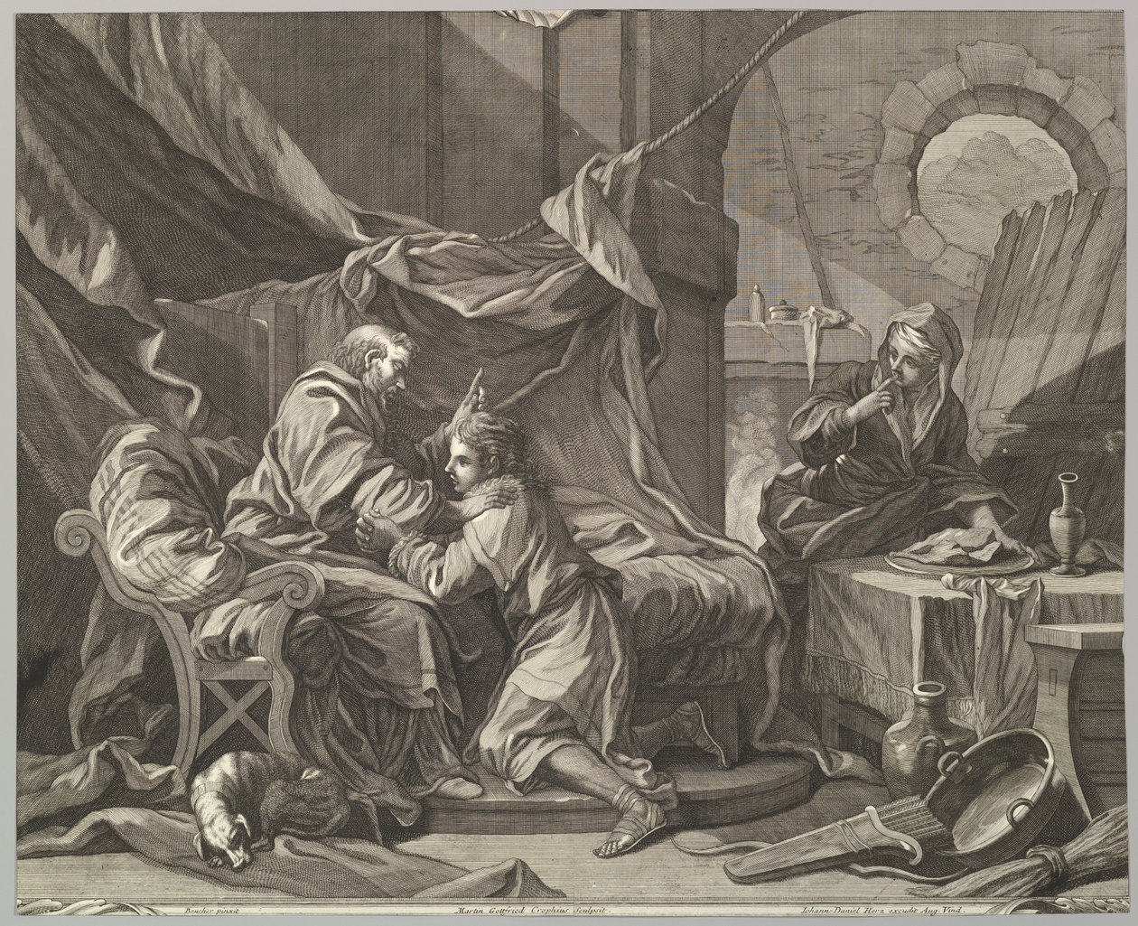 Izsák Áldás Jákob, 18. század. alkotó: Martin Gottfried Crophius