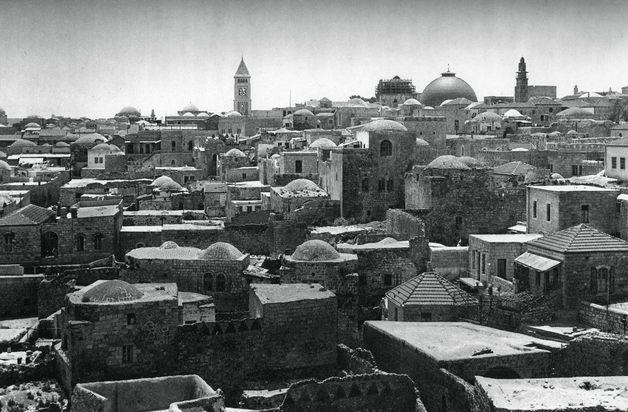 Jeruzsálem és a Szent Sír-templom kupolája, 1937 alkotó: Martin Hurlimann