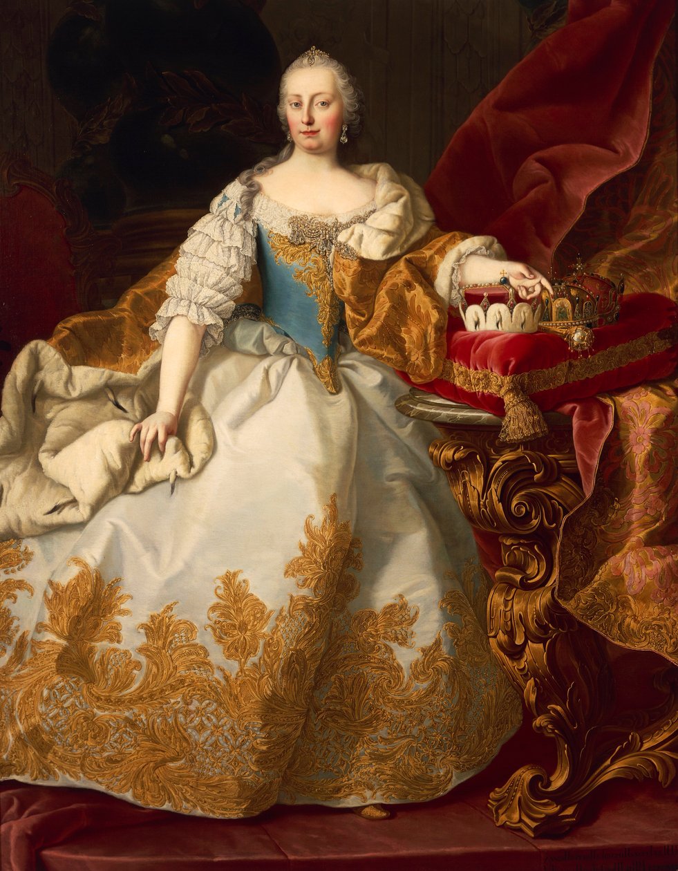 Ausztria, Bécs, Habsburg Mária Terézia, római római császárné portréja alkotó: Martin II Mytens or Meytens