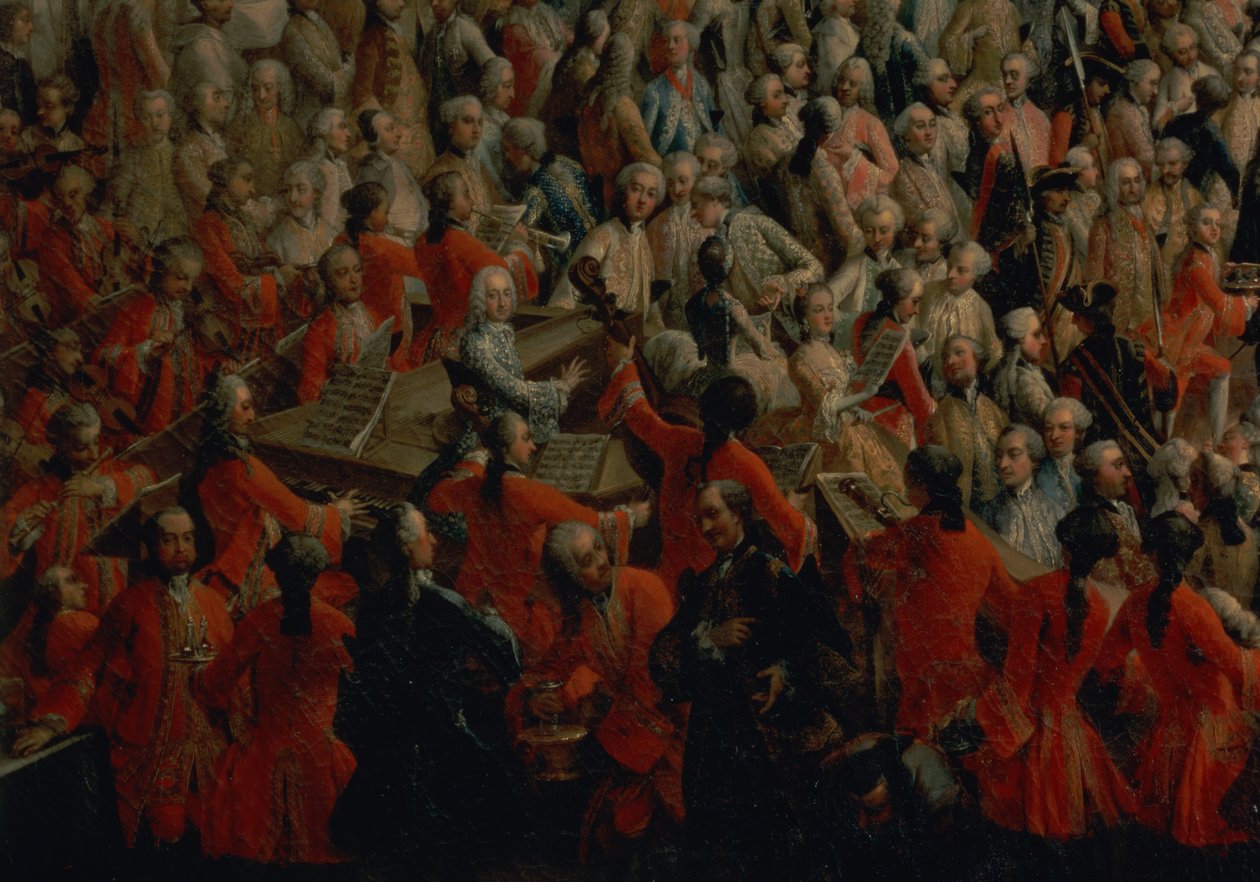 Udvari bankett a bécsi Hofburg-palota nagy előszobájában (66716 részlet) alkotó: Martin II Mytens or Meytens