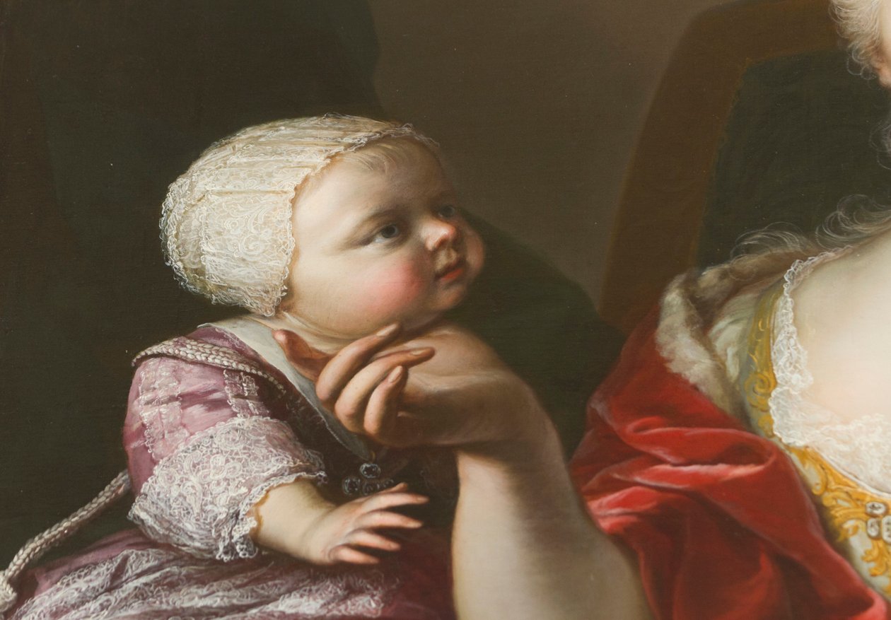 Savoyai Eleonóra hercegnő (1728-1781) portréja, részlet Polyxena portréjából alkotó: Martin II Mytens or Meytens