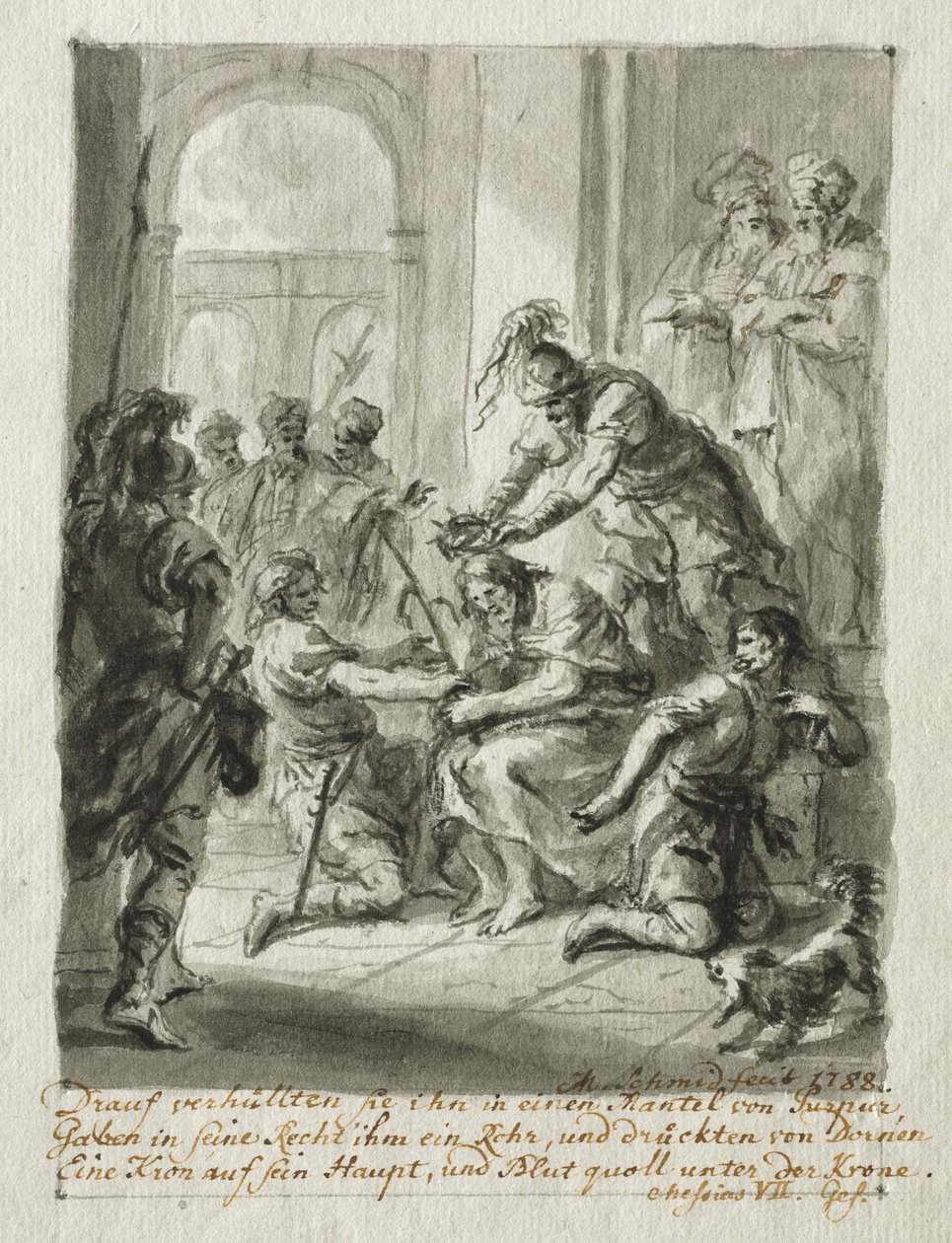 A tövisekkel megkoronázott Krisztus, 1788. alkotó: Martin Johann Schmidt