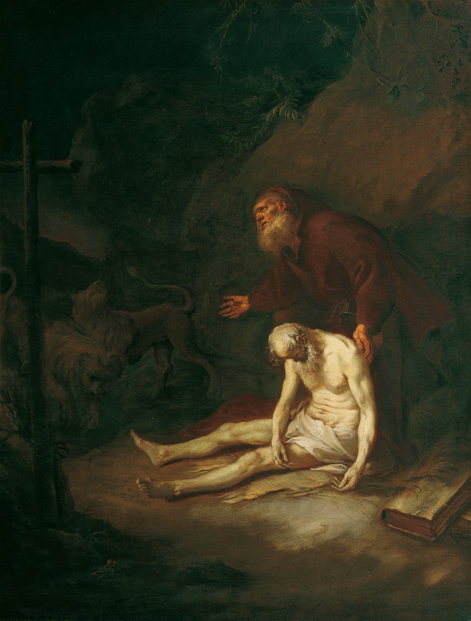A szent remeték Antonius és Pál alkotó: Martin Johann Schmidt