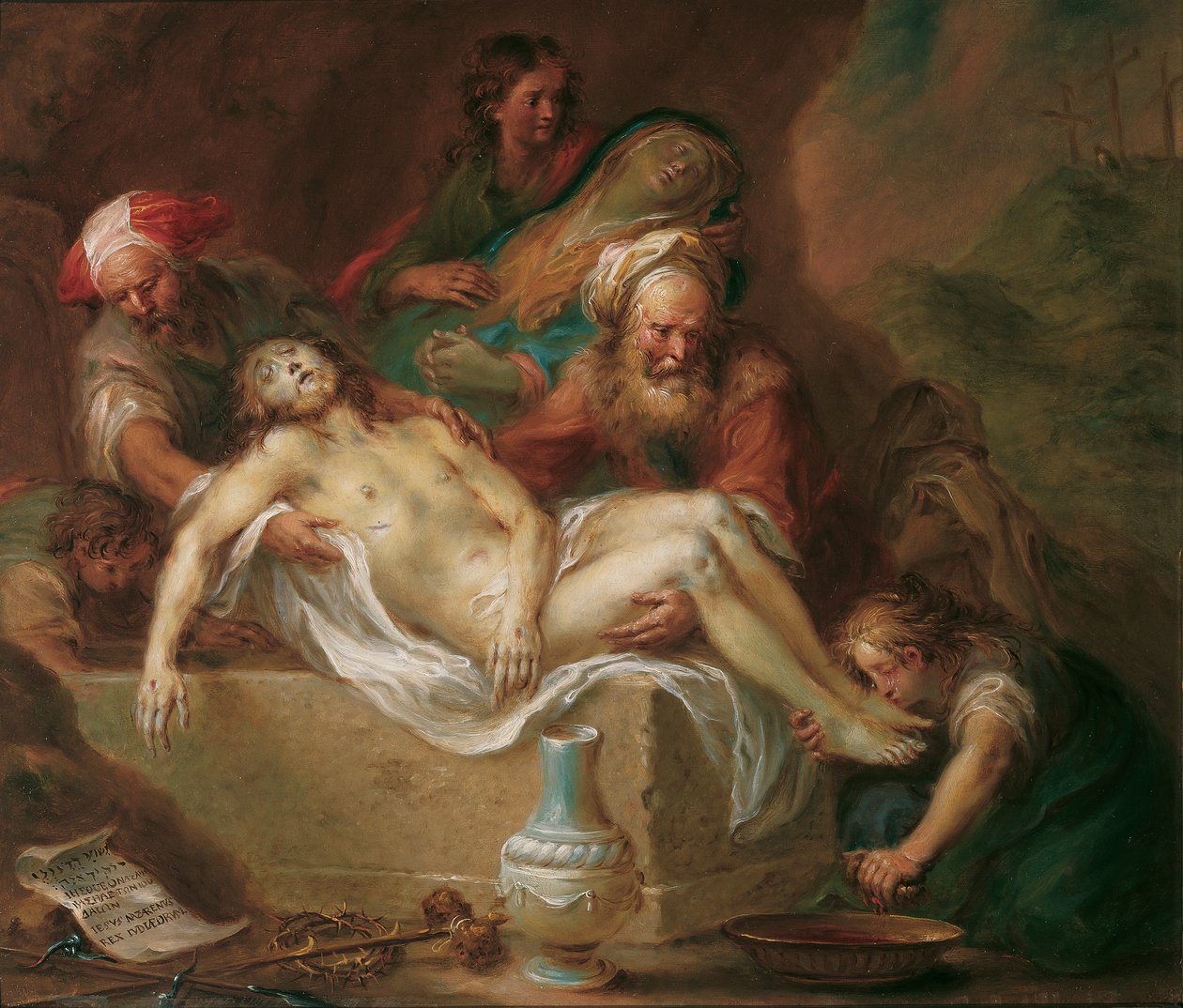 Krisztus temetése alkotó: Martin Johann Schmidt