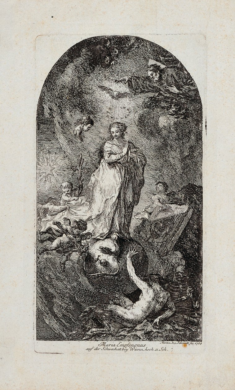 Mária fogantatása alkotó: Martin Johann Schmidt