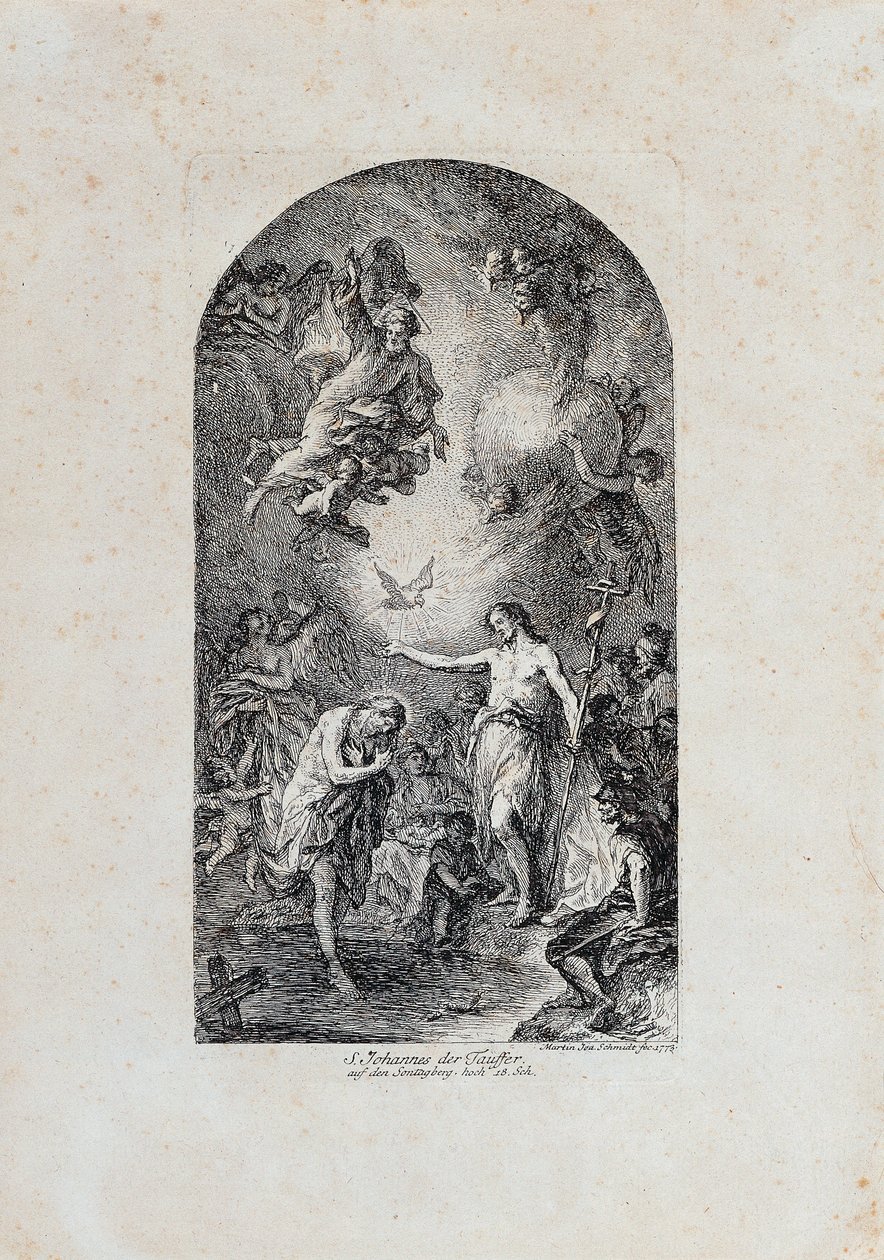 Krisztus keresztsége alkotó: Martin Johann Schmidt
