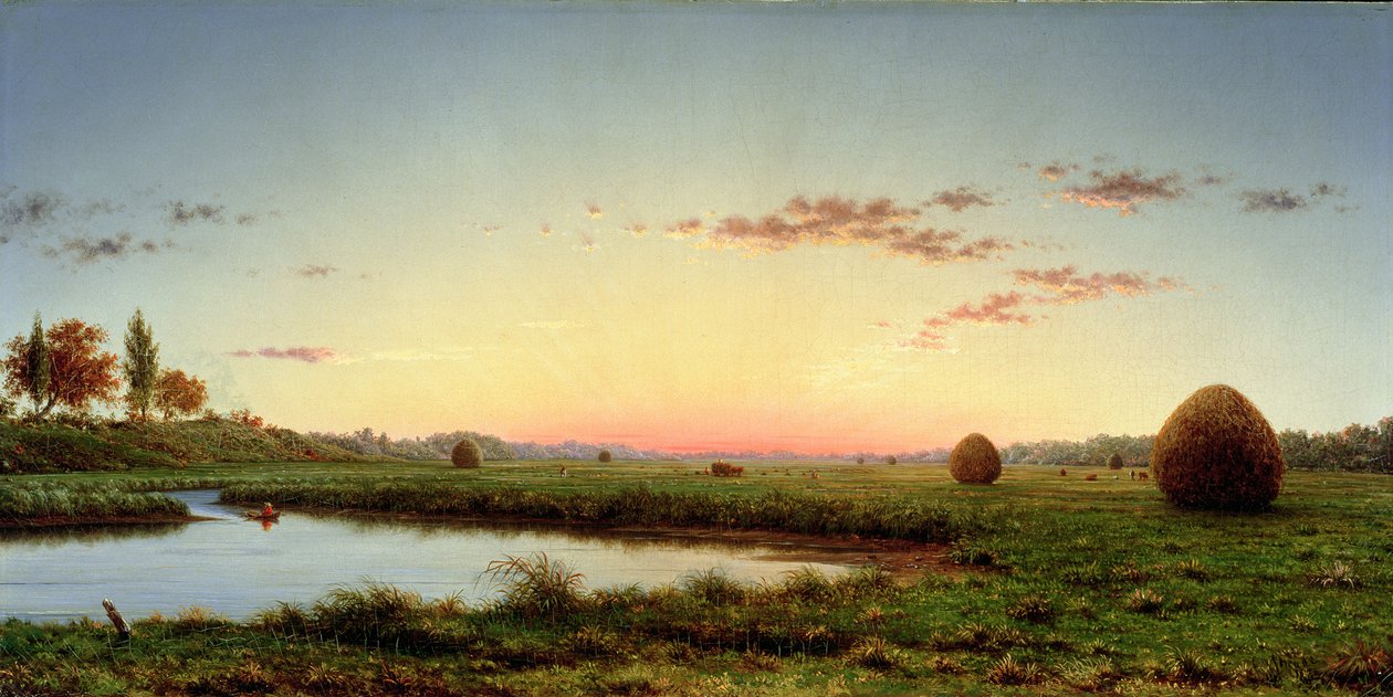 Szénakazalok a Newburyport-mocsaraknál, 1862 alkotó: Martin Johnson Heade