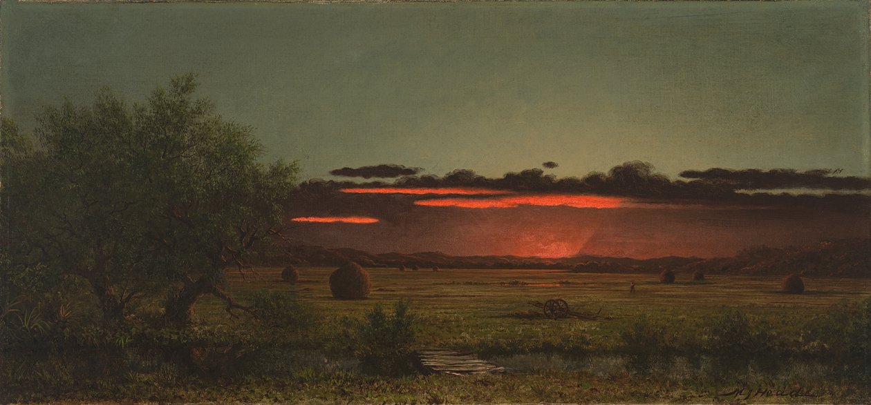 New Jersey-i rétek naplementekor alkotó: Martin Johnson Heade
