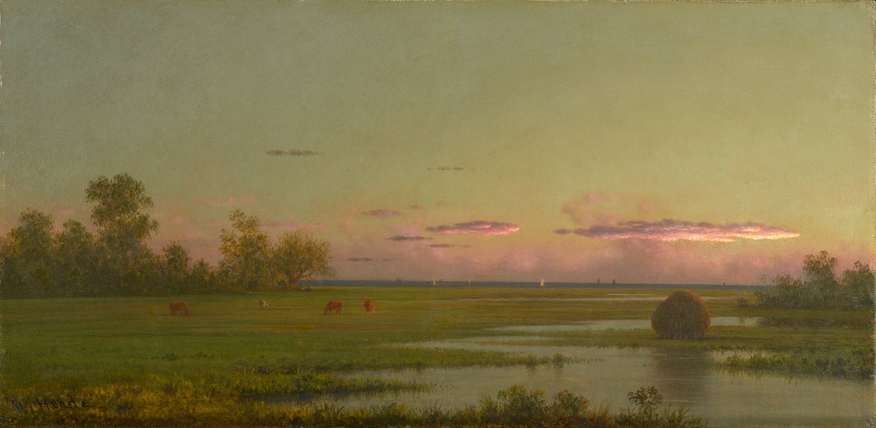 Salt Marsh Southportban, Connecticutban, 1862-63 körül (olaj, vászon) alkotó: Martin Johnson Heade