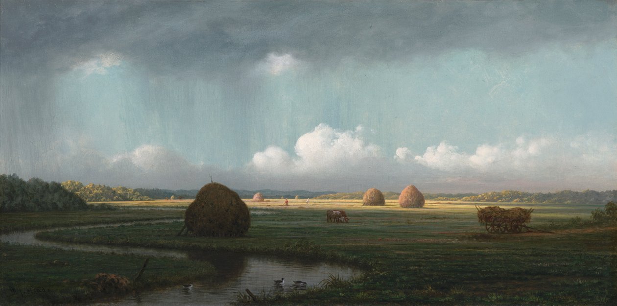 Hirtelen zápor, Newbury-láp alkotó: Martin Johnson Heade