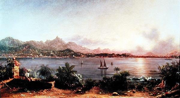 Rio de Janeiro kikötője (olaj, vászon) alkotó: Martin Johnson Heade