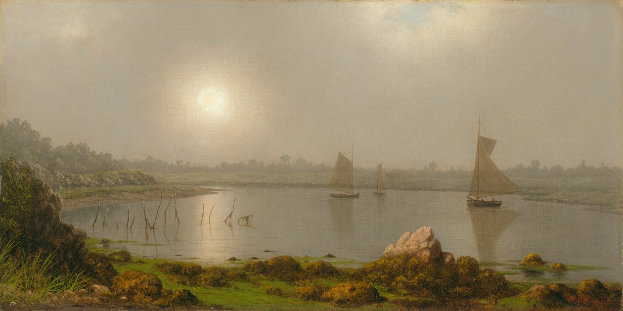 York-i kikötő, Maine partja, 1877. alkotó: Martin Johnson Heade