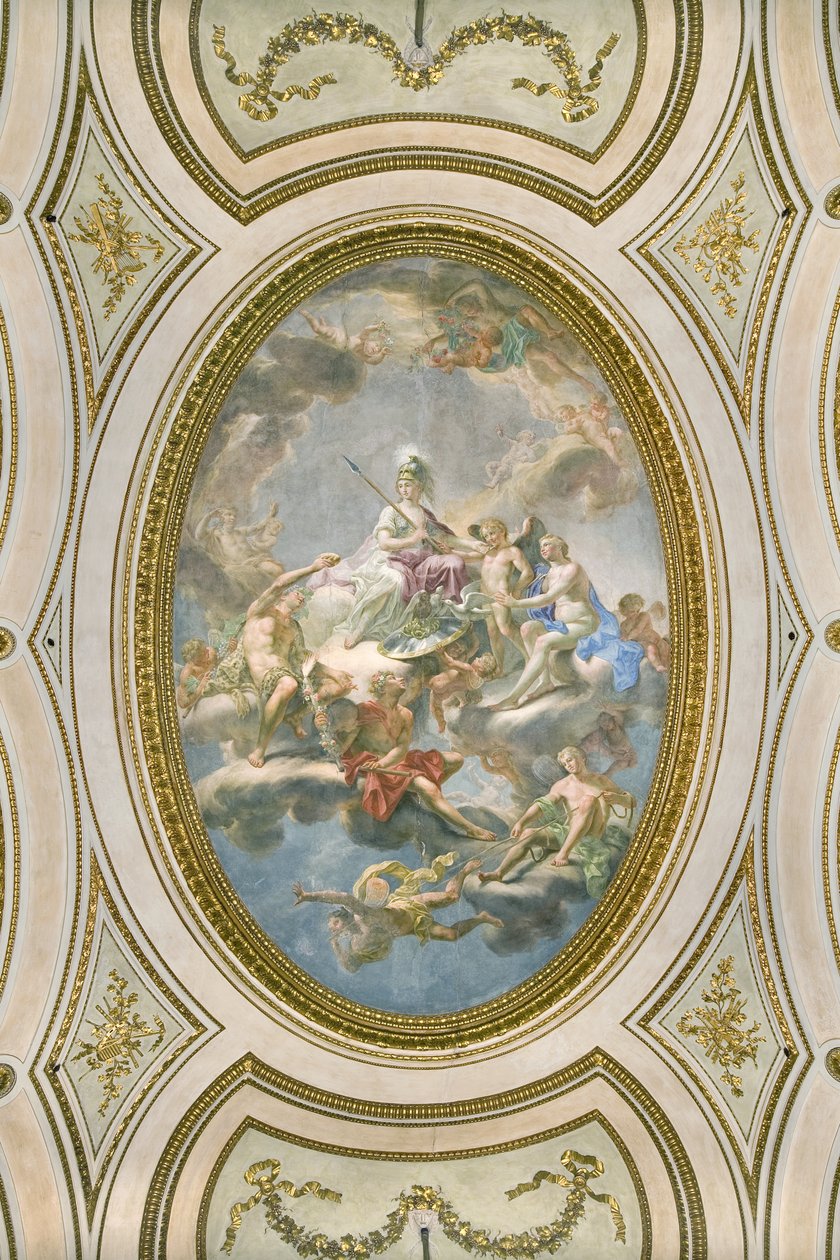 La Sapienza, a Salone d Onore vagy a Sala Napoleonica mennyezete, 1777 alkotó: Martin Knoller