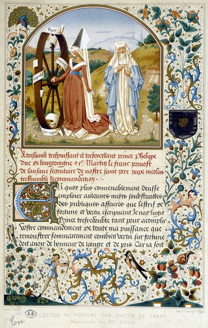 A szerencse kereke – Martin Le Franc alkotó: Martin Le Franc