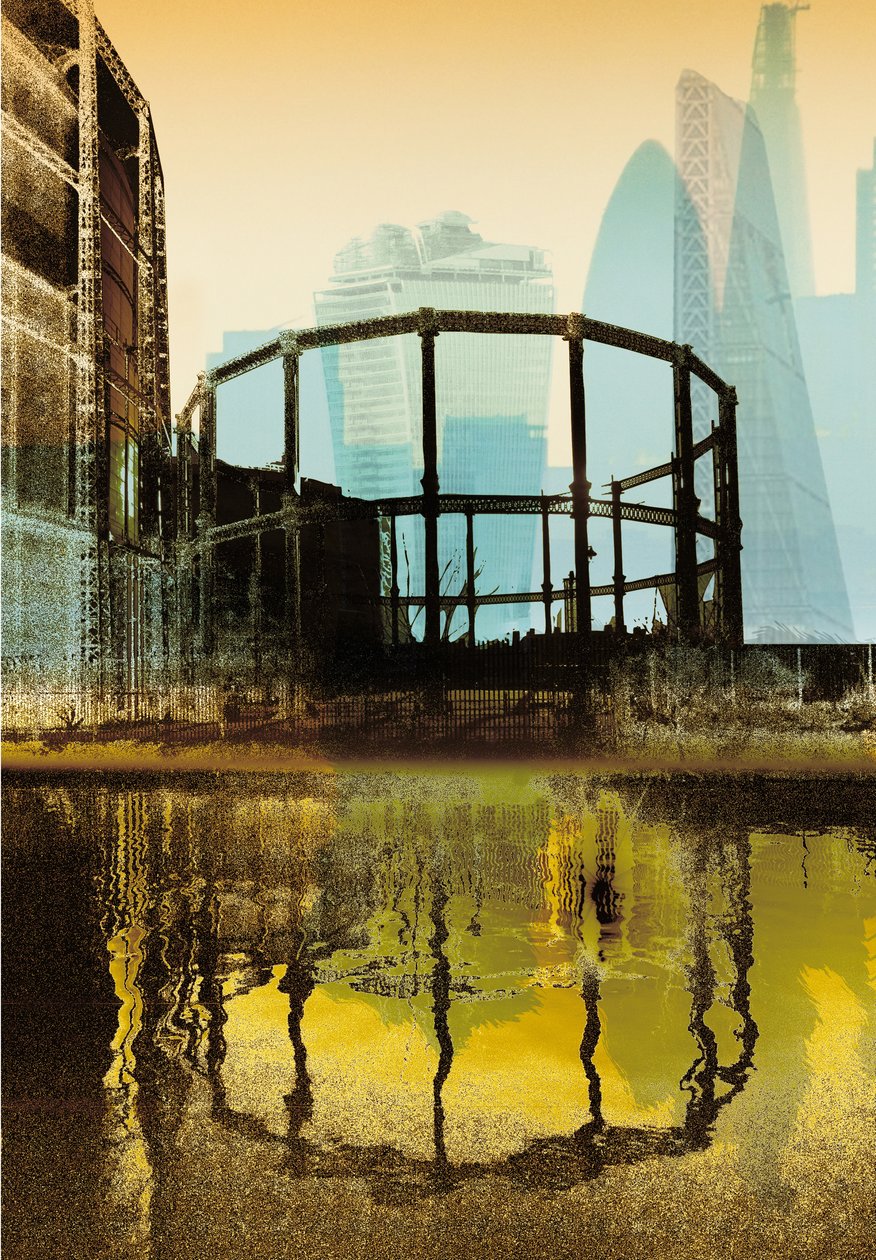 Broadway Gas Tower, 2013 (szitanyomat) alkotó: Martin Mossop