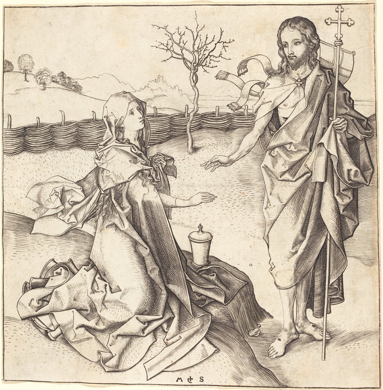 Krisztus megjelenése Mária Magdolnának alkotó: Martin Schongauer