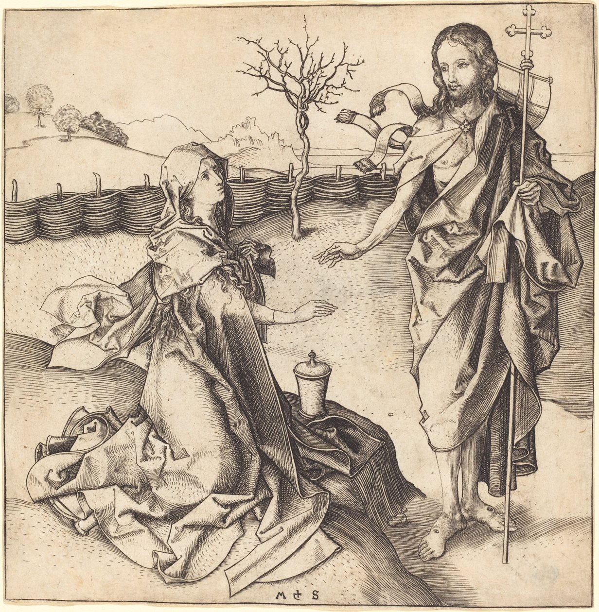 Krisztus megjelenése Mária Magdolnának alkotó: Martin Schongauer