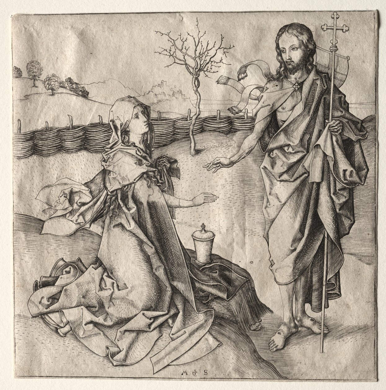 Krisztus megjelenése a Magdolnának alkotó: Martin Schongauer