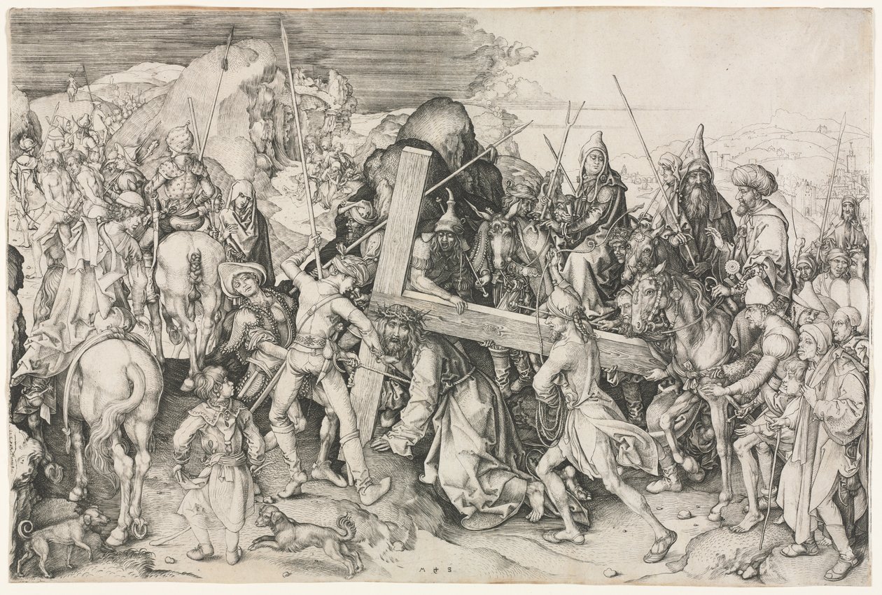 A keresztet hordozó Krisztus alkotó: Martin Schongauer