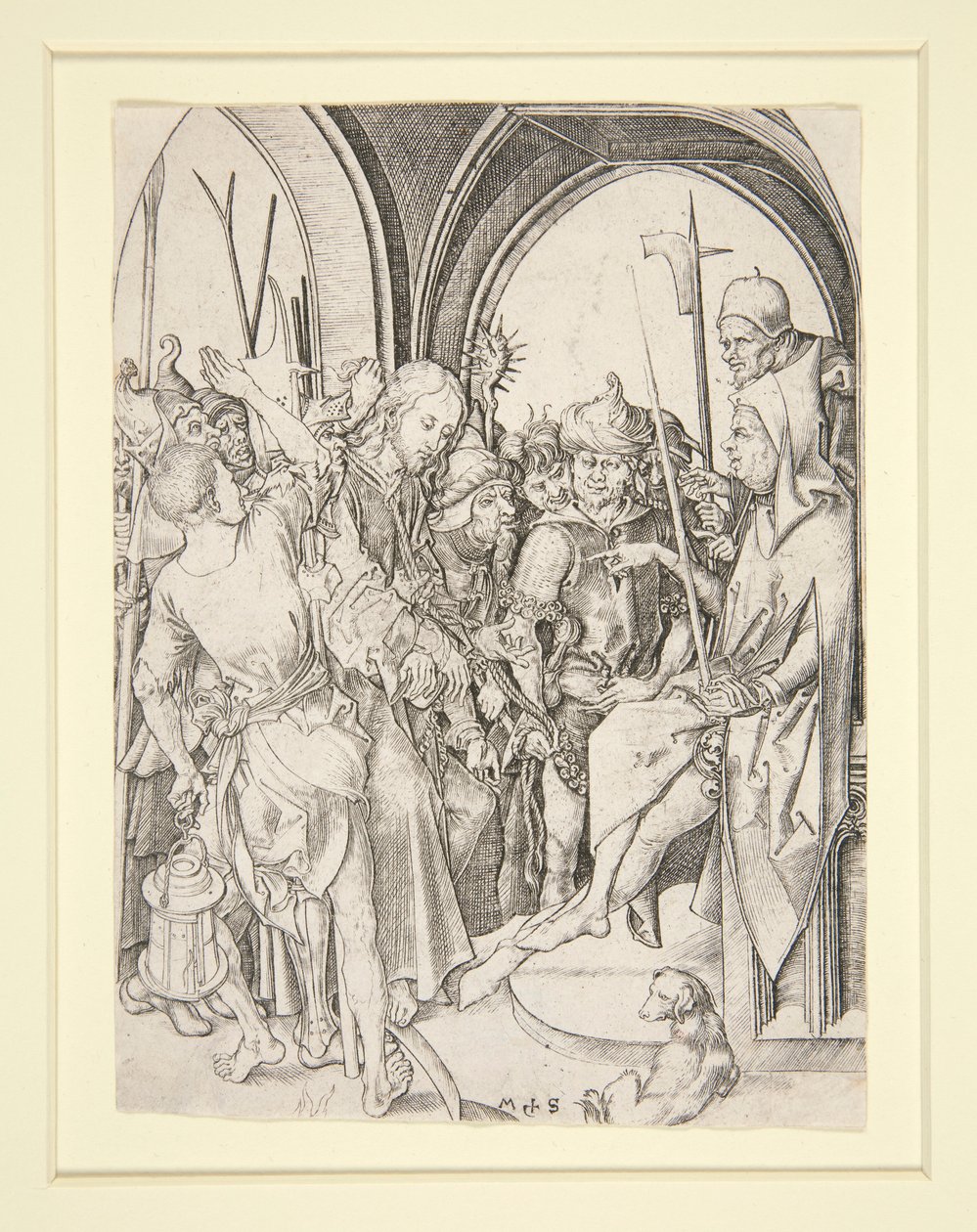 Krisztus Anna előtt alkotó: Martin Schongauer