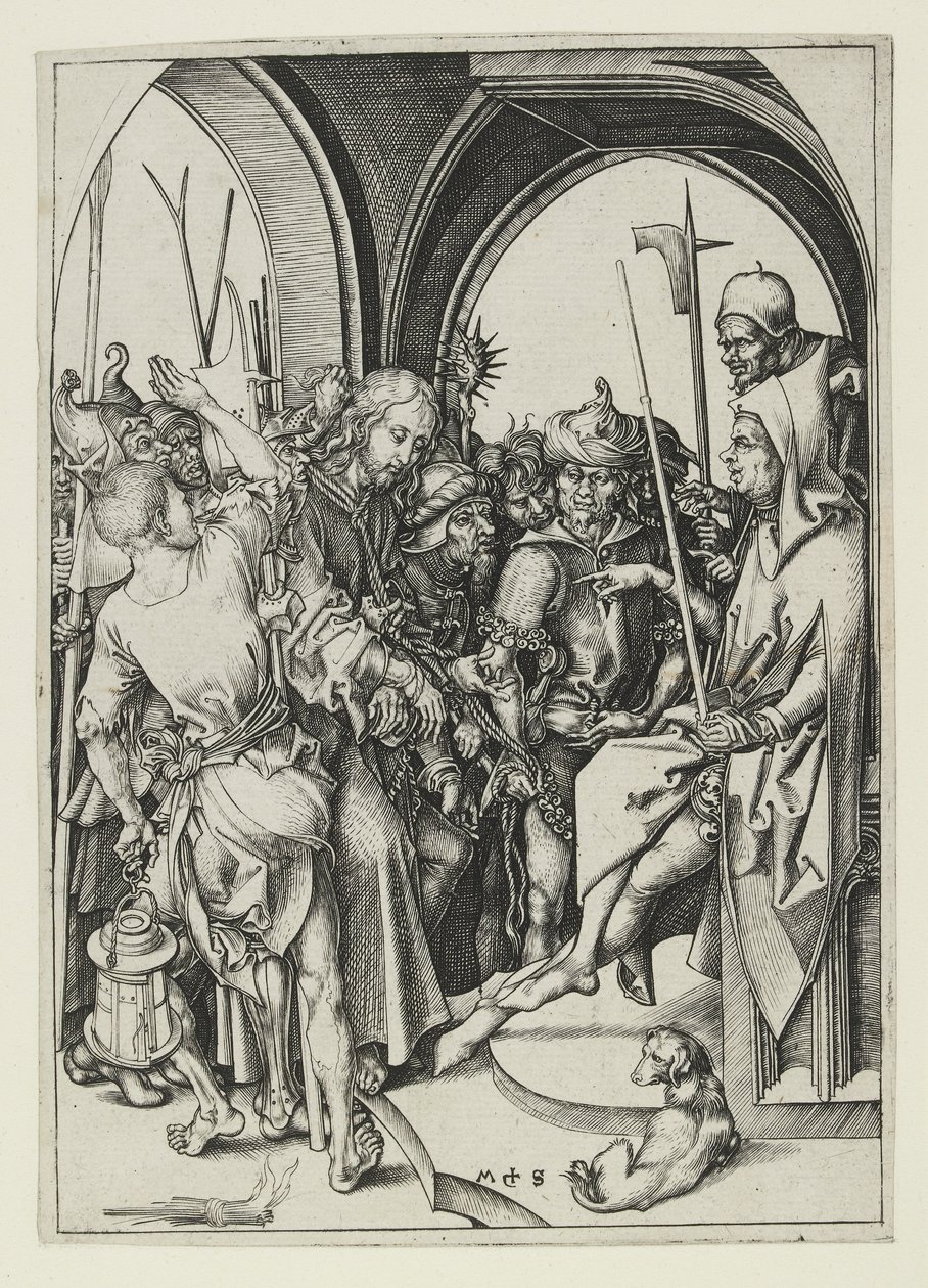 Krisztus Anna előtt, 15. század vége alkotó: Martin Schongauer