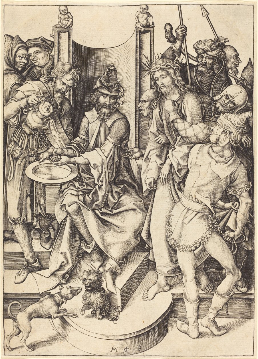 Krisztus Pilátus előtt alkotó: Martin Schongauer