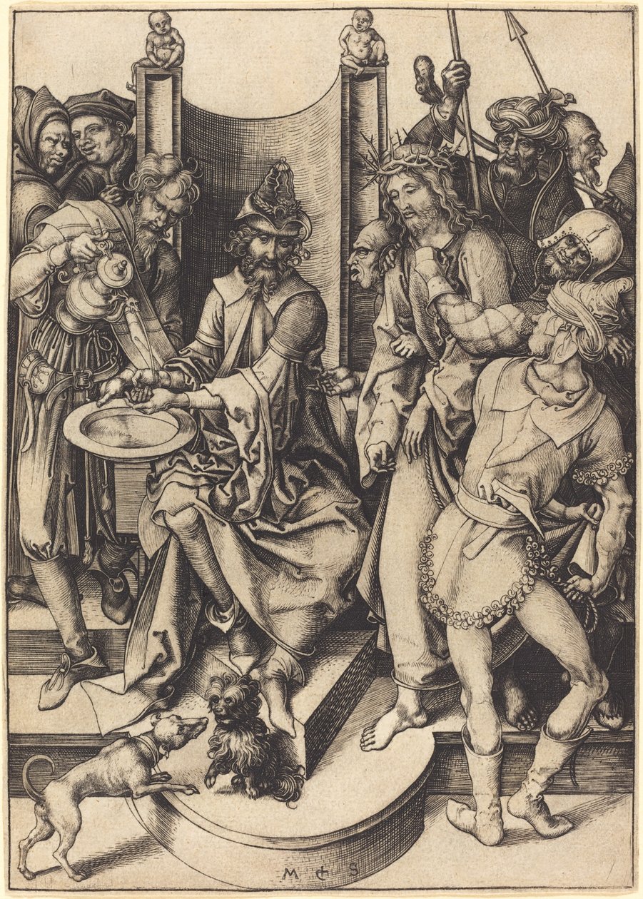 Krisztus Pilátus előtt alkotó: Martin Schongauer