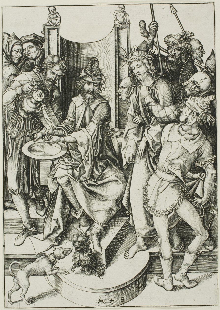Krisztus Pilátus előtt alkotó: Martin Schongauer