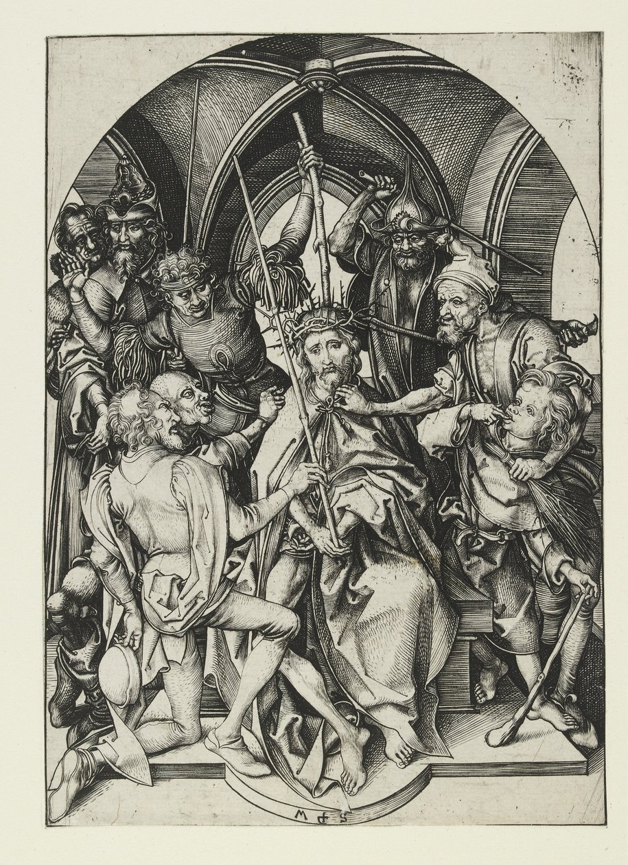 A tövisekkel koronázott Krisztus, 15. század vége alkotó: Martin Schongauer