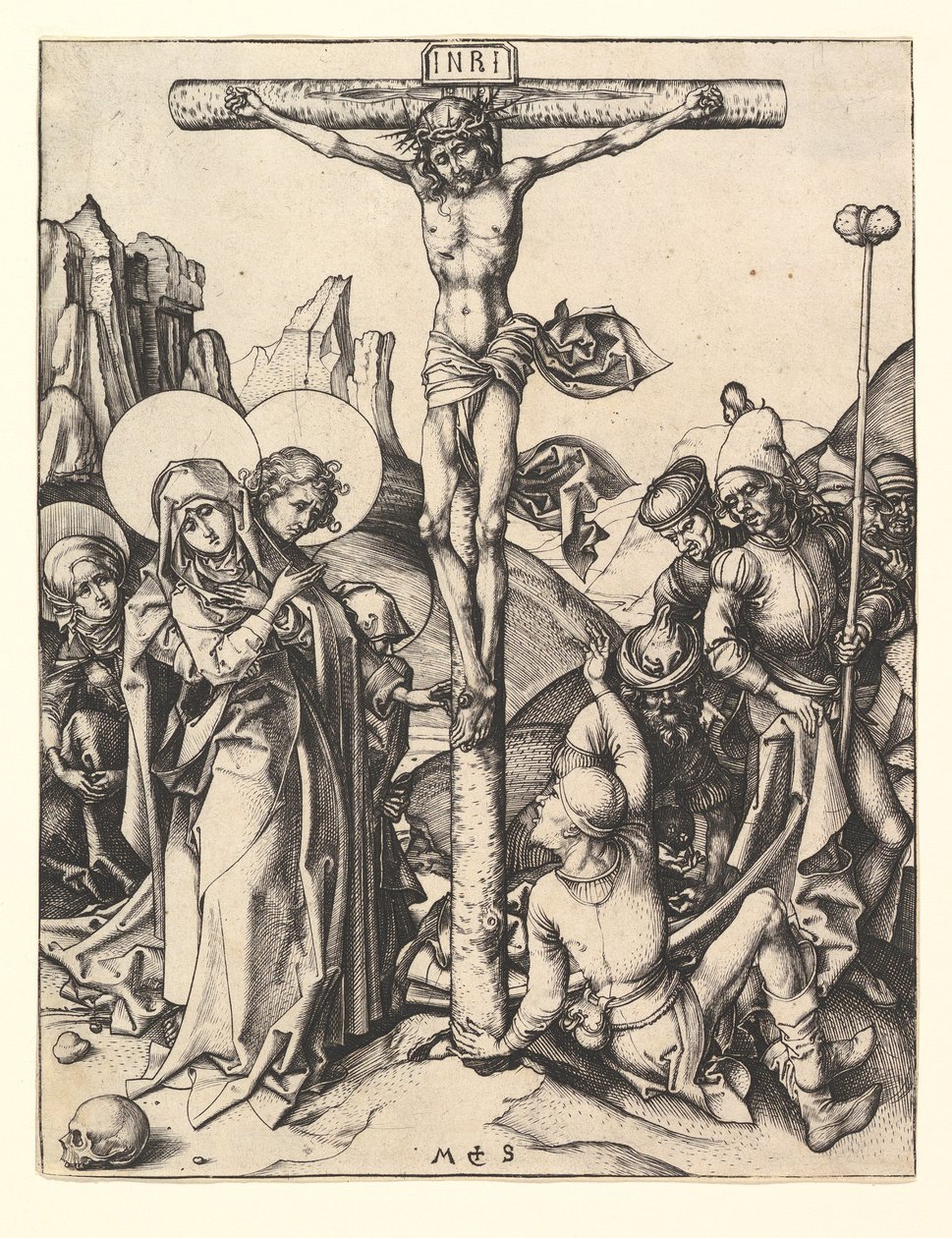 Keresztre feszítés, kb. 1435-1491. alkotó: Martin Schongauer
