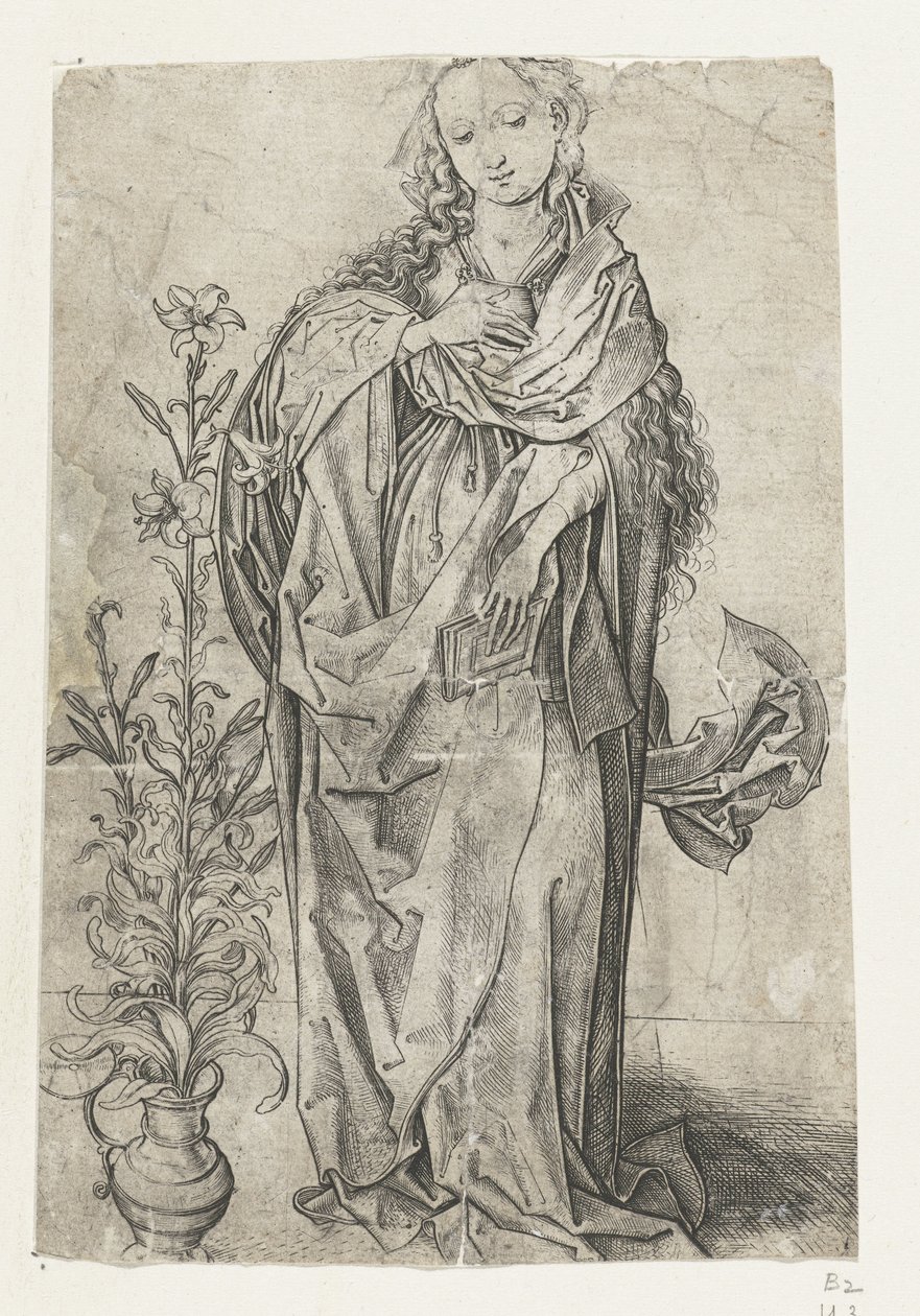 Szűz Mária Angyali üdvözlet (sorozat címe) alkotó: Martin Schongauer