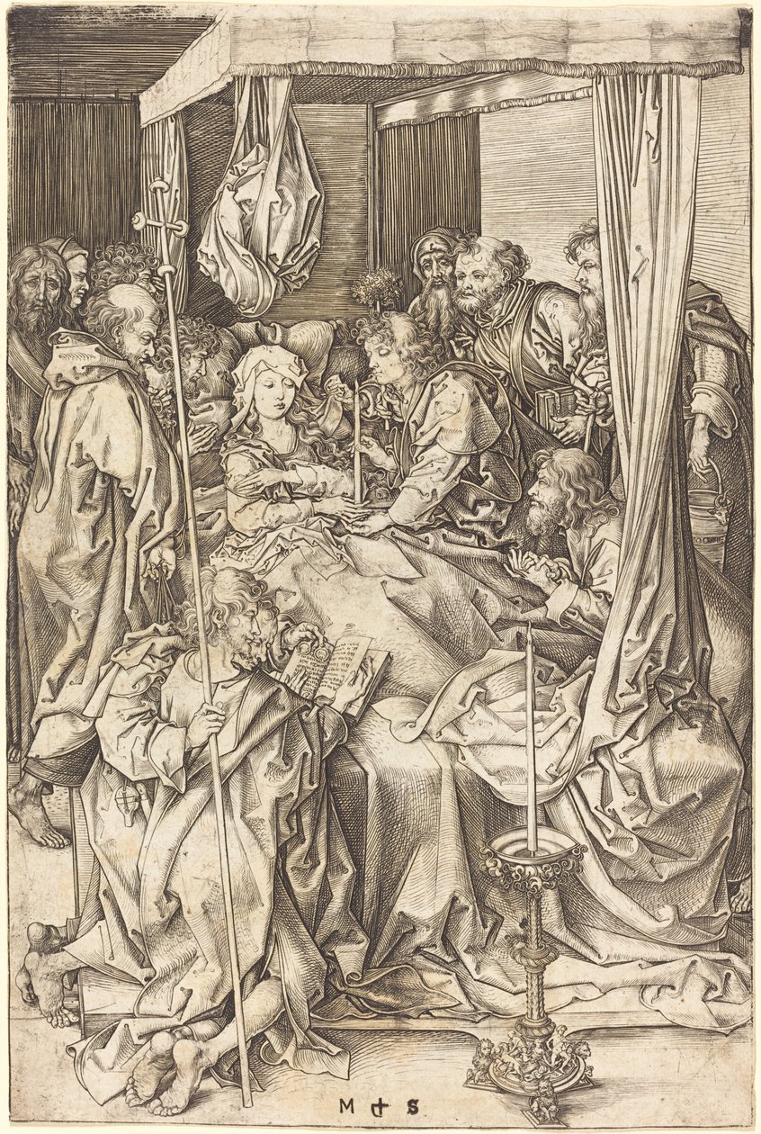 A Szűz halála alkotó: Martin Schongauer