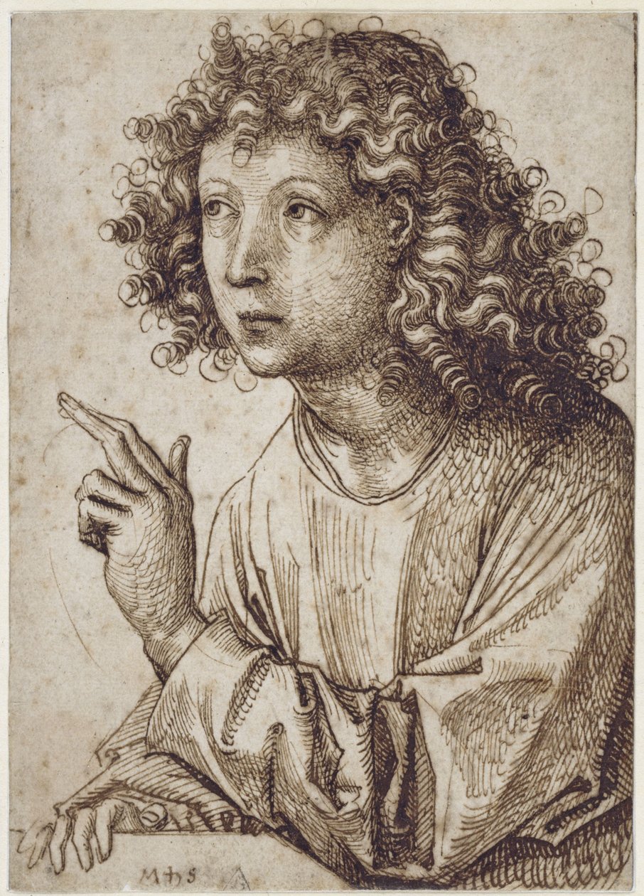 Az Angyali üdvözlet angyala alkotó: Martin Schongauer