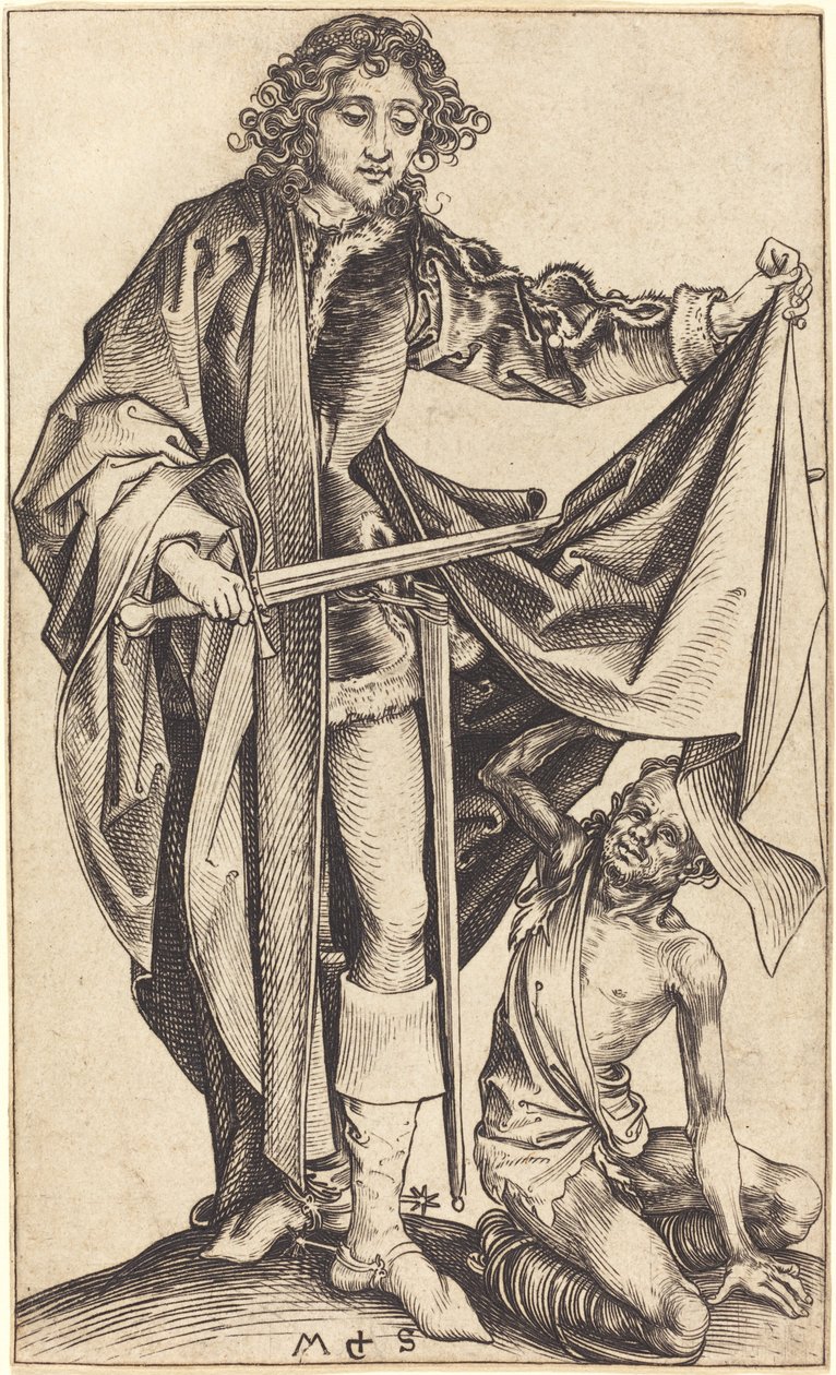 Szent Márton felosztja köpenyét alkotó: Martin Schongauer