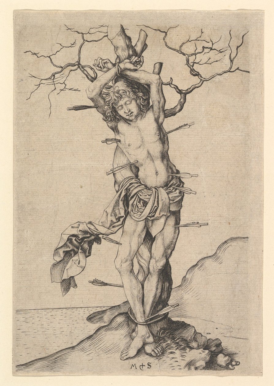 Szent Sebestyén, kb. 1435-1491. alkotó: Martin Schongauer