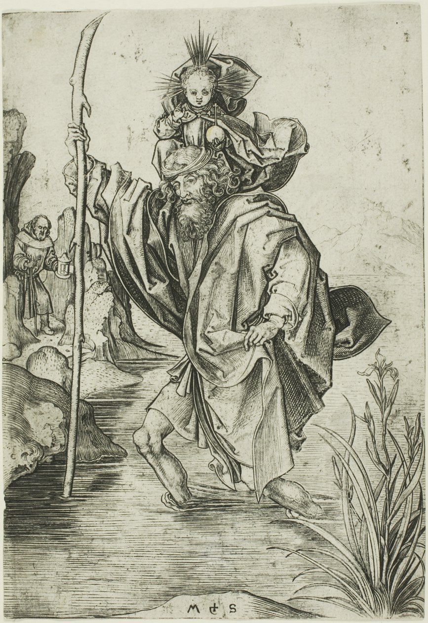 Szent Kristóf alkotó: Martin Schongauer