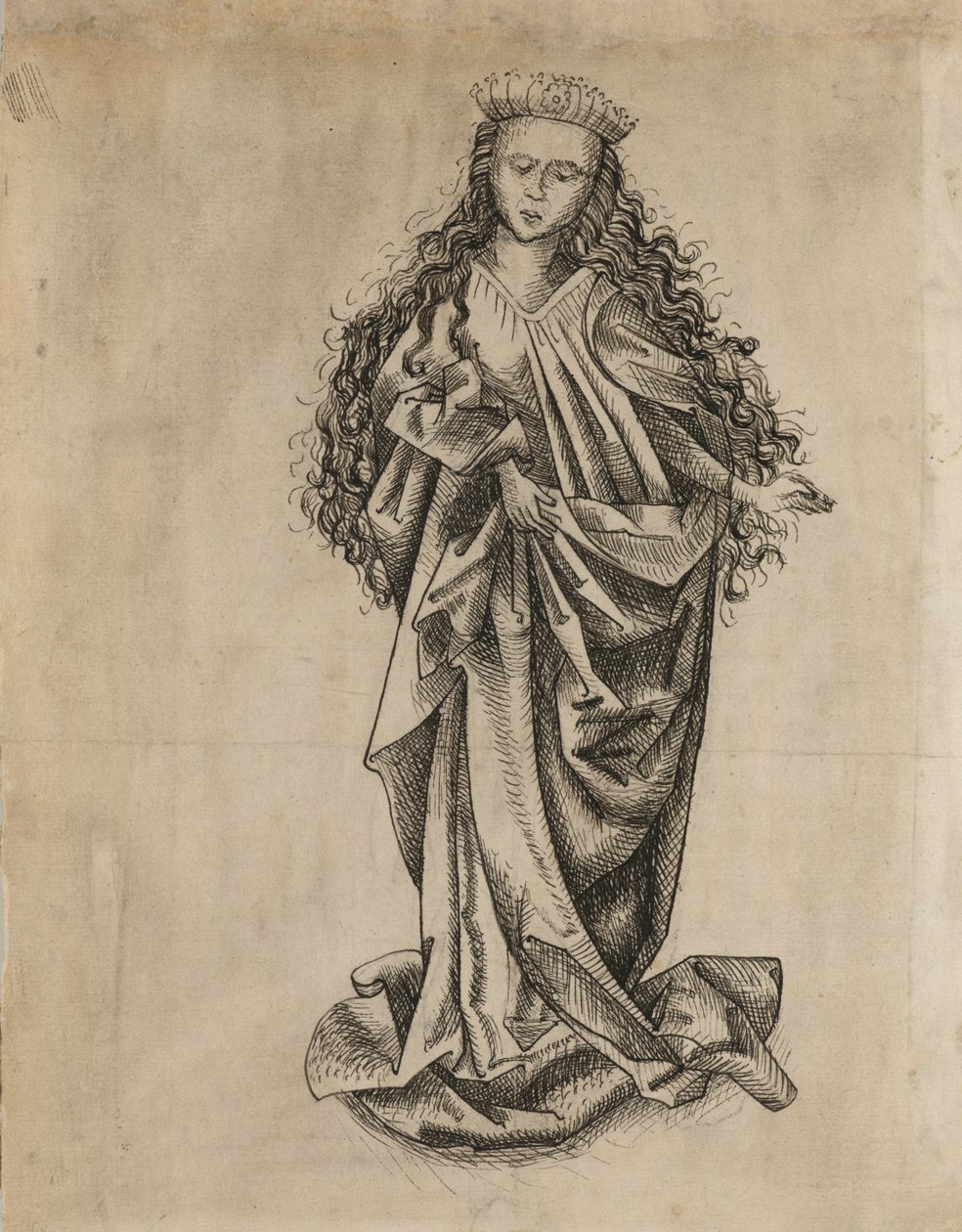 Álló női szent alkotó: Martin Schongauer